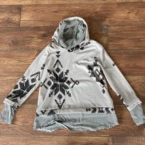 Women’s Aztec cowl neck sweatshirt